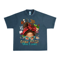 Midnight Navy Camp Hair Dont Care Messy Bun Bbs Urban Heavy Tee - BundleAndBundleShop
