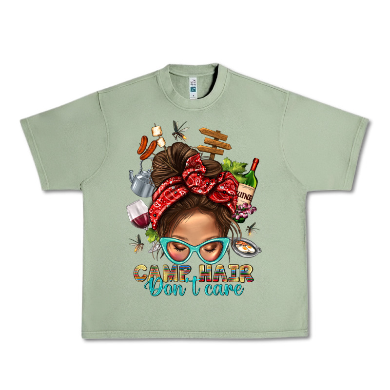Camp Hair Dont Care Messy Bun Bbs Urban Heavy Tee by BundleAndBundleShop | Teevron