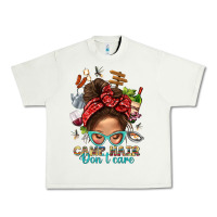 Pistachio Camp Hair Dont Care Messy Bun Bbs Urban Heavy Tee - BundleAndBundleShop