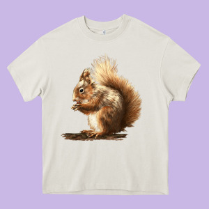 Squirrels Heavy Core Tee Designed By Lillyallendesigns