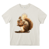 Cream Squirrels Heavy Core Tee - LillyAllenDesigns