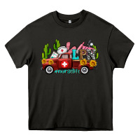Lpn Nurse Truck With Cactus And Sunflowers Heavy Core Tee | Teevron