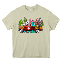 Mossy lpn nurse truck with cactus and sunflowers Heavy Core Tee - AdoDesignShop