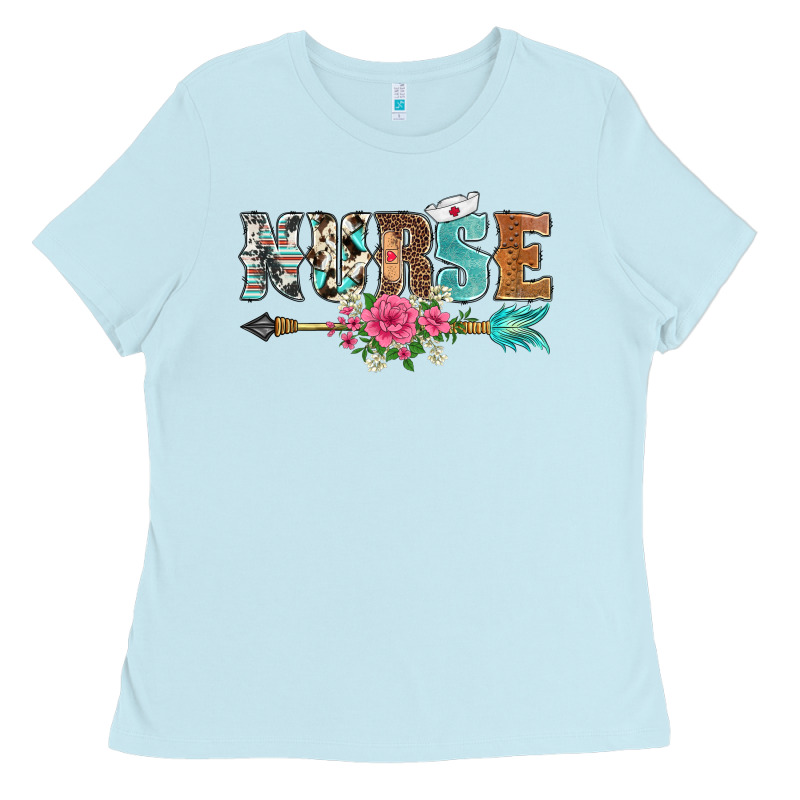Western Nurse Arrow Floral Ladies Tee by BarkalooDesign | Teevron