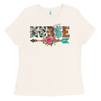 Bone western nurse arrow floral Ladies Tee - BarkalooDesign