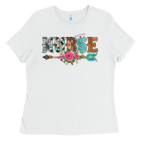 White western nurse arrow floral Ladies Tee - BarkalooDesign