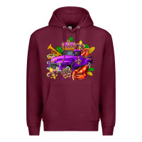 Burgundy mardi gras truck olivia Premium Hoodie - OliviaCreatesArt