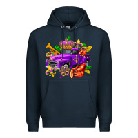 Navy mardi gras truck olivia Premium Hoodie - OliviaCreatesArt