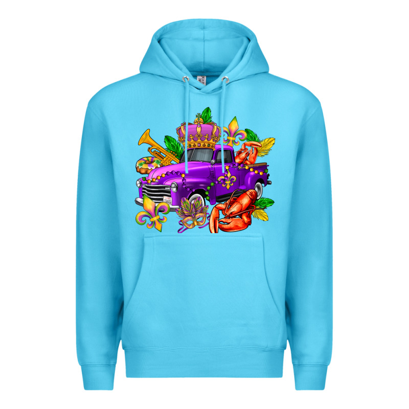 Mardi Gras Truck Olivia Premium Hoodie by OliviaCreatesArt | Teevron