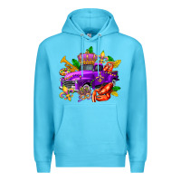 Ocean Blue mardi gras truck olivia Premium Hoodie - OliviaCreatesArt