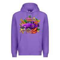 Purple mardi gras truck olivia Premium Hoodie - OliviaCreatesArt