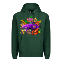 Sports Green mardi gras truck olivia Premium Hoodie - OliviaCreatesArt