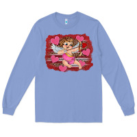 Colony Blue valentine's day cupid heart Long Sleeve Tee - RanaPortraitStore