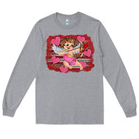 Heather Grey valentine's day cupid heart Long Sleeve Tee - RanaPortraitStore