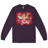 Plum valentine's day cupid heart Long Sleeve Tee - RanaPortraitStore