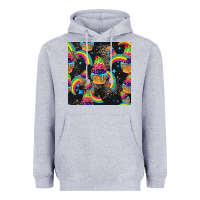 Heather Grey pride cupcake seamless pattern Heavyweight Hoodie - FaDigitalArtStudio