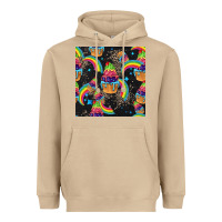 Mushroom pride cupcake seamless pattern Heavyweight Hoodie - FaDigitalArtStudio