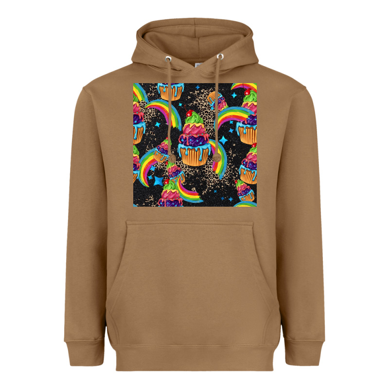 Pride Cupcake Seamless Pattern Heavyweight Hoodie by FaDigitalArtStudio | Teevron