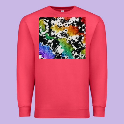 Rainbow Pride Cowhide Tumbler Premium Sweatshirt Designed By Fadigitalartstudio