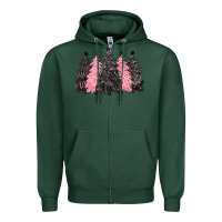 Sports Green pink christmas trees Zipper Hoodie - CowGirlArtShop