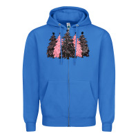 True Royal pink christmas trees Zipper Hoodie - CowGirlArtShop
