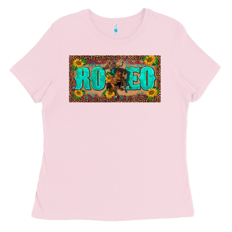 Western Rodeo Horse Leopard Aztek Sunflower License Plate Template Ladies Tee by BarkalooDesign | Teevron