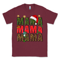 Burgundy Christmas Mama Classic Tee - BundleAndBundleShop