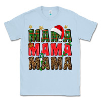 Dusty Blue Christmas Mama Classic Tee - BundleAndBundleShop