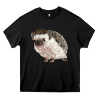 Black Hedgehog Illustrations Heavy Core Tee - LillyAllenDesigns