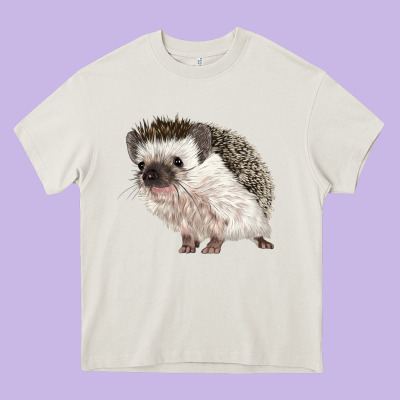 Hedgehog Illustrations Heavy Core Tee Designed By Lillyallendesigns