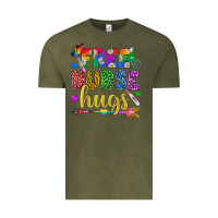 Vintage Olive Free Nurse Hugs Pride LGBTQ+ Vintage Tee - BundleAndBundleShop