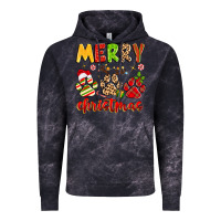 Cloud Black merry christmas paws Vintage Hoodie - MaliasSmallBusiness
