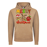 Vintage Coffee merry christmas paws Vintage Hoodie - MaliasSmallBusiness