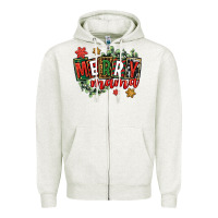 Oatmeal Heather merry mama Zipper Hoodie - CowGirlArtShop