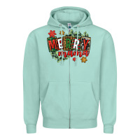 Seafoam merry mama Zipper Hoodie - CowGirlArtShop