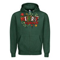 Sports Green merry mama Zipper Hoodie - CowGirlArtShop