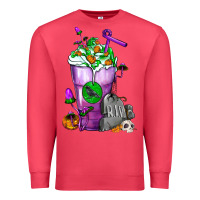 Cardinal Halloween Cold Drink Frappe With Tombstone Premium Sweatshirt - FaDigitalArtStudio