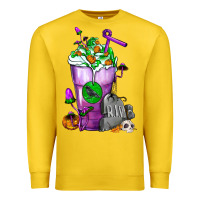 Lemon Halloween Cold Drink Frappe With Tombstone Premium Sweatshirt - FaDigitalArtStudio