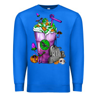 True Royal Halloween Cold Drink Frappe With Tombstone Premium Sweatshirt - FaDigitalArtStudio