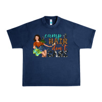 Navy Camp Hair Don't Care Urban Heavy Tee - BundleAndBundleShop