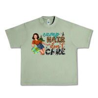 Oil Green Camp Hair Don't Care Urban Heavy Tee - BundleAndBundleShop