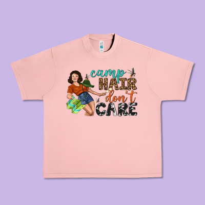 Camp Hair Don't Care Urban Heavy Tee Designed By Bundleandbundleshop