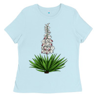 Baby Blue Yucca Flower IIIustrations Ladies Tee - LillyAllenDesigns