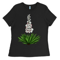 Black Yucca Flower IIIustrations Ladies Tee - LillyAllenDesigns