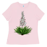 Bubblegum Pink Yucca Flower IIIustrations Ladies Tee - LillyAllenDesigns