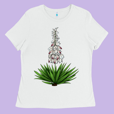 Yucca Flower Iiiustrations Ladies Tee Designed By Lillyallendesigns