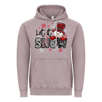 Vintage Zinc let it snow sowman snowflake Vintage Hoodie - MaliasSmallBusiness