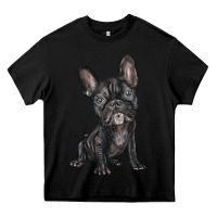 Black french bulldog Heavy Core Tee - BarkalooDesign