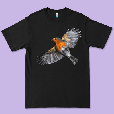Flying American Robin Premium Tee Designed By Lillyallendesigns