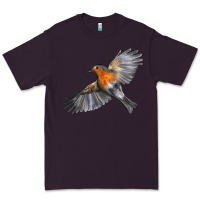 Plum Flying American Robin Premium Tee - LillyAllenDesigns